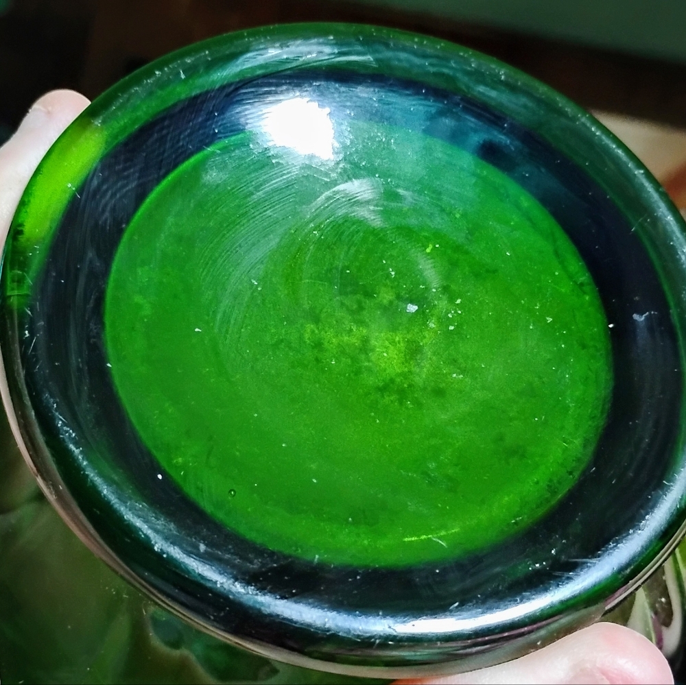 Vintage L.E. Smith Green Swung Vase 28" - Picture 6 of 6